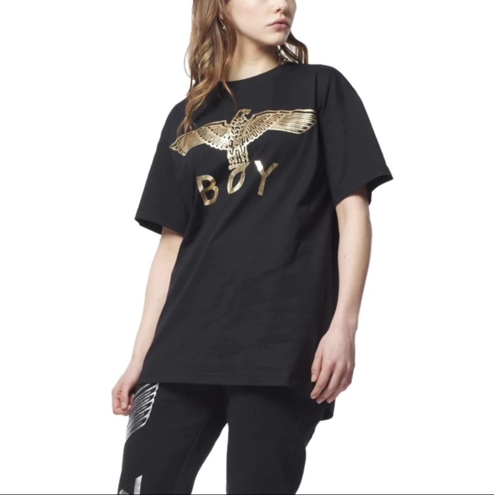 BOY EAGLE T-SHIRT BLACK/BLACK XS